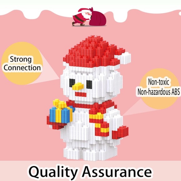New Christmas Stacking Blocks Compatible for Lego Christmas Snowman Building - Picture 5 of 6